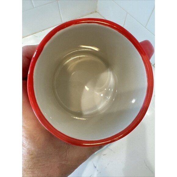 Anthropologie Ceramic Hand Painted Monogram Initial Mug Letter "Y" Red RARE - Picture 8 of 9